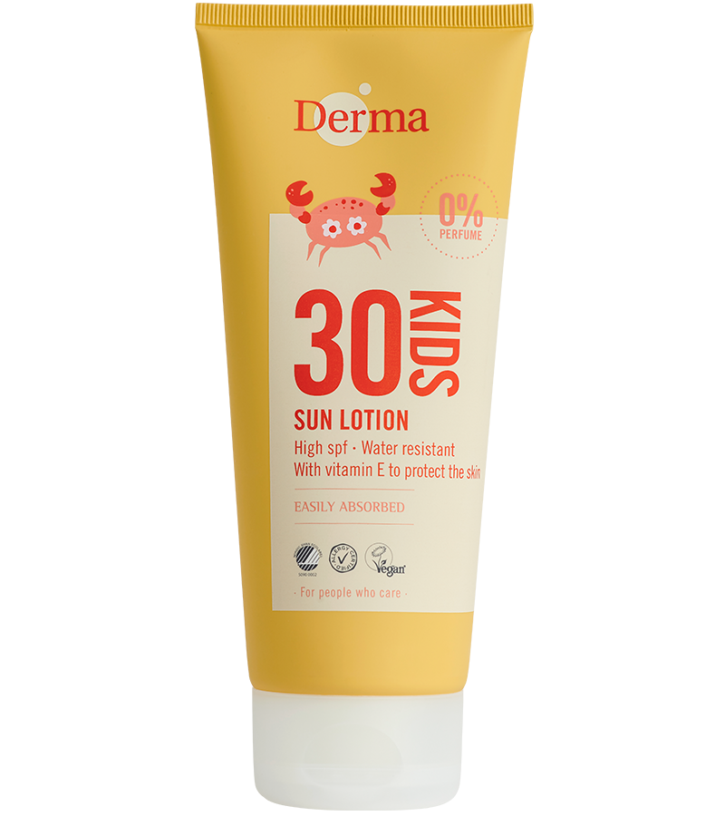 Derma Kids Sollotion SPF30 (200 ml) - Vandfast solcreme
